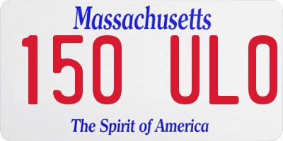 MA license plate 150UL0