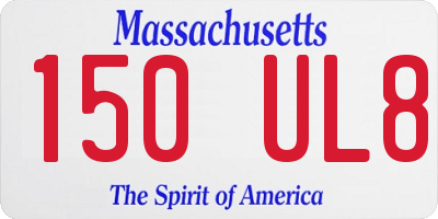MA license plate 150UL8