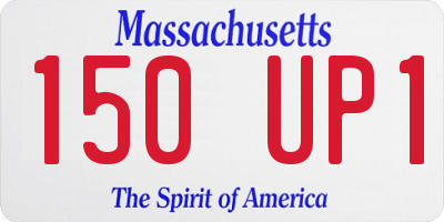 MA license plate 150UP1