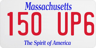 MA license plate 150UP6