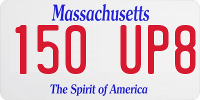 MA license plate 150UP8