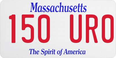 MA license plate 150UR0