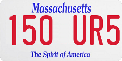 MA license plate 150UR5