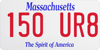 MA license plate 150UR8