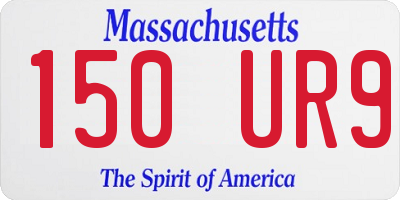 MA license plate 150UR9
