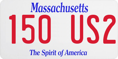 MA license plate 150US2