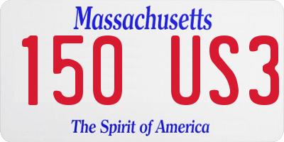 MA license plate 150US3