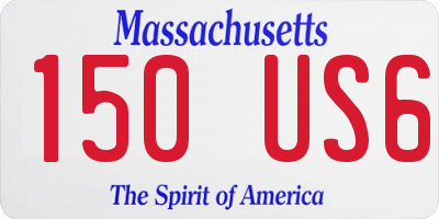 MA license plate 150US6