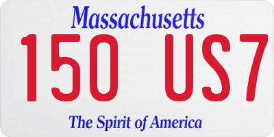 MA license plate 150US7