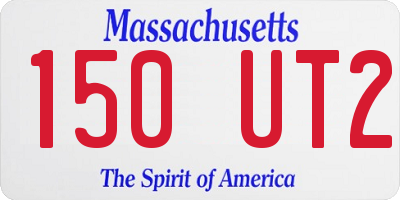 MA license plate 150UT2