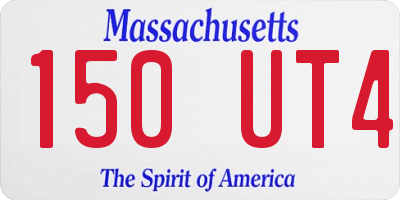 MA license plate 150UT4