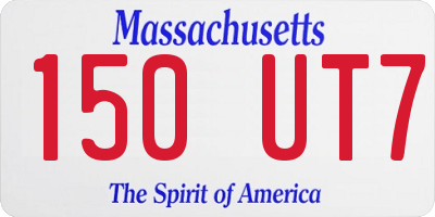 MA license plate 150UT7