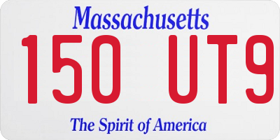 MA license plate 150UT9