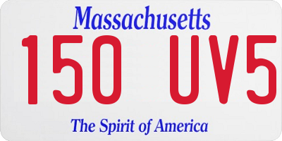 MA license plate 150UV5