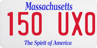 MA license plate 150UX0