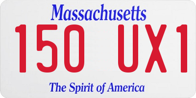 MA license plate 150UX1