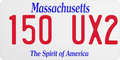 MA license plate 150UX2