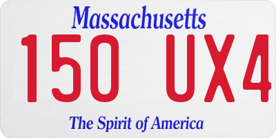 MA license plate 150UX4