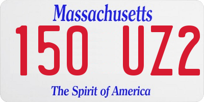 MA license plate 150UZ2