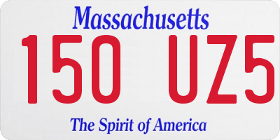 MA license plate 150UZ5