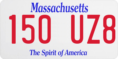 MA license plate 150UZ8