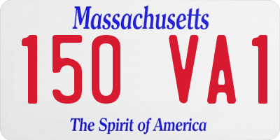 MA license plate 150VA1