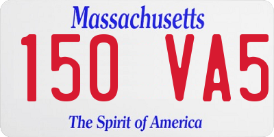 MA license plate 150VA5