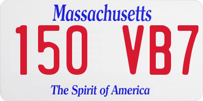 MA license plate 150VB7