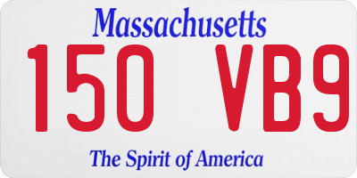 MA license plate 150VB9