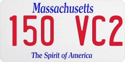 MA license plate 150VC2