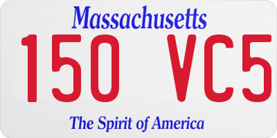 MA license plate 150VC5
