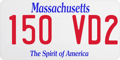 MA license plate 150VD2