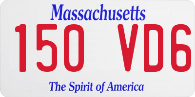 MA license plate 150VD6