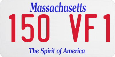MA license plate 150VF1