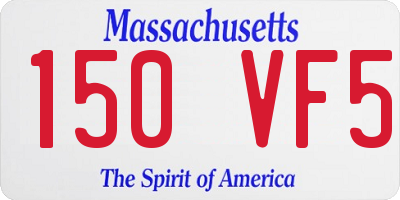 MA license plate 150VF5