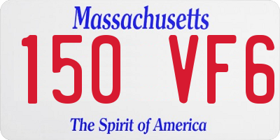 MA license plate 150VF6