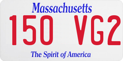 MA license plate 150VG2