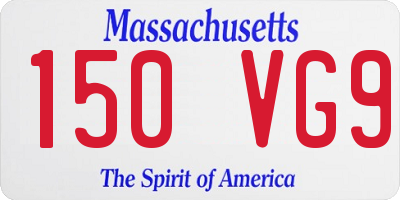 MA license plate 150VG9