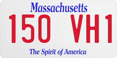 MA license plate 150VH1