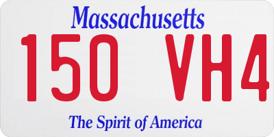 MA license plate 150VH4