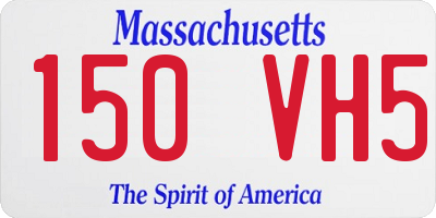 MA license plate 150VH5