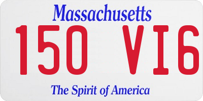 MA license plate 150VI6