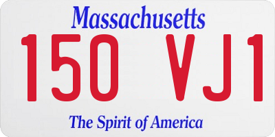 MA license plate 150VJ1