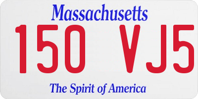MA license plate 150VJ5