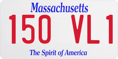MA license plate 150VL1