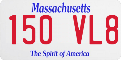 MA license plate 150VL8