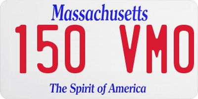 MA license plate 150VM0