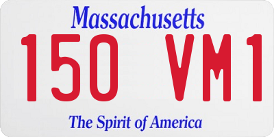 MA license plate 150VM1