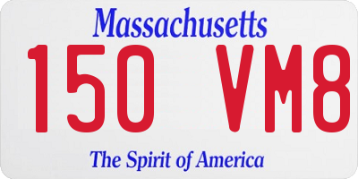 MA license plate 150VM8