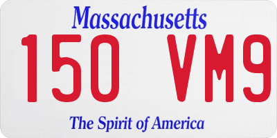 MA license plate 150VM9